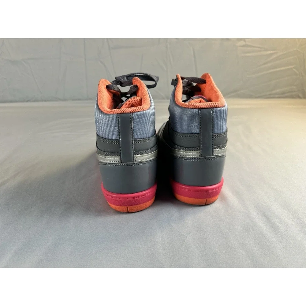 Nike‎ Court Borough Mid GS Youth 7Y Gray Orange High Top Sneakers